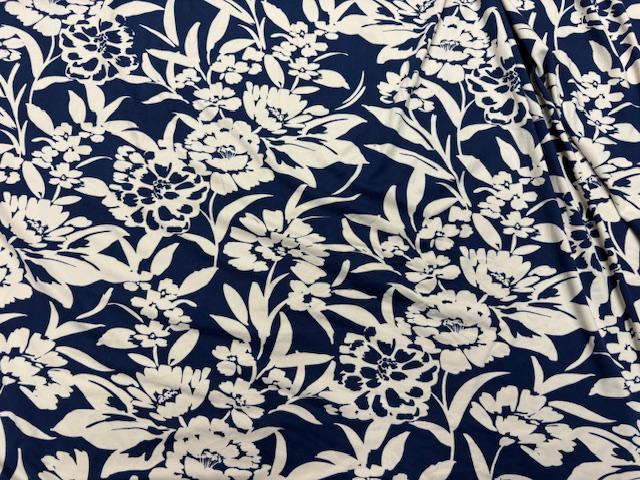 Floral DBP Print #1077 Double Brushed Polyester Spandex Apparel Stretch Fabric 190 GSM 58"-60" Wide By The Yard