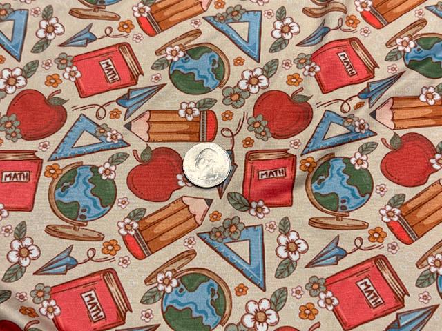 Super Scuba Techno Back To School Print #1062 Knit Stretch Poly Spandex Apparel Fabric 58"-60" Wide By The Yard