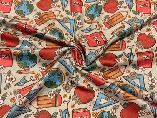 Swimwear Fabric Back To School Activewear Print #1062 Polyester Spandex Stretch By The Yard