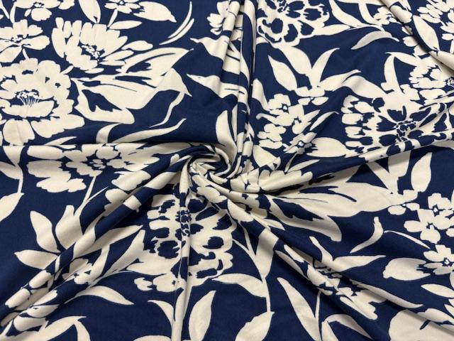 Floral DBP Print #1077 Double Brushed Polyester Spandex Apparel Stretch Fabric 190 GSM 58"-60" Wide By The Yard