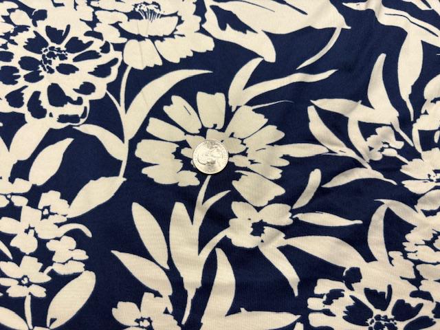 Floral DBP Print #1077 Double Brushed Polyester Spandex Apparel Stretch Fabric 190 GSM 58"-60" Wide By The Yard