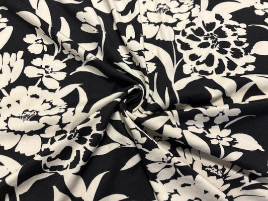 Floral DBP Print #1079 Double Brushed Polyester Spandex Apparel Stretch Fabric 190 GSM 58"-60" Wide By The Yard