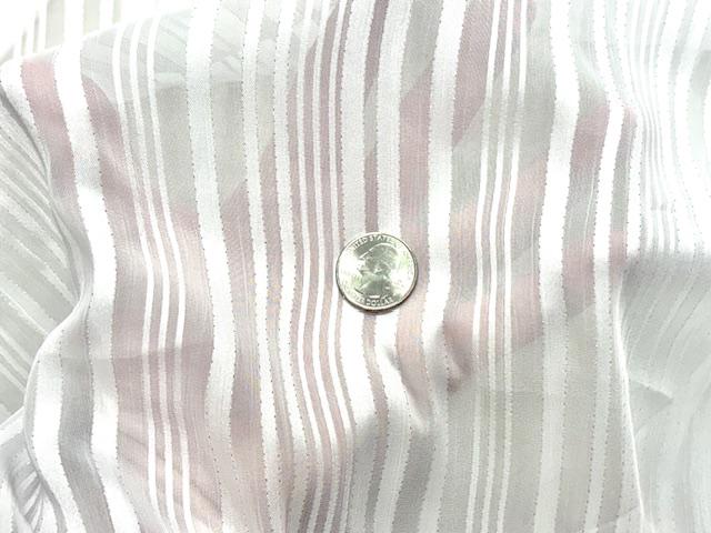 White Metallic Stripe Hi-Multi Chiffon #1 100% Polyester Apparel Dress Sewing Light Weight Woven Fabric 58"-60" Wide By The Yard