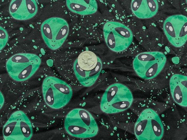 Aliens DBP Print #1082 Double Brushed Polyester Spandex Apparel Stretch Fabric 190 GSM 58"-60" Wide By The Yard