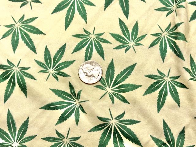 Marijuana DBP Print #1089 Double Brushed Polyester Spandex Apparel Stretch Fabric 190 GSM 58"-60" Wide By The Yard