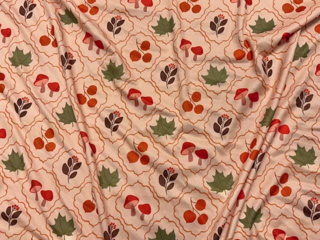 Fall DBP Print #2009 Double Brushed Polyester Spandex Apparel Stretch Fabric 190 GSM 58"-60" Wide By The Yard