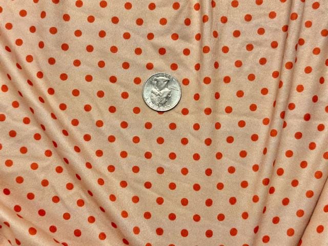 Polka Dot DBP Print #2010 Double Brushed Polyester Spandex Apparel Stretch Fabric 190 GSM 58"-60" Wide By The Yard