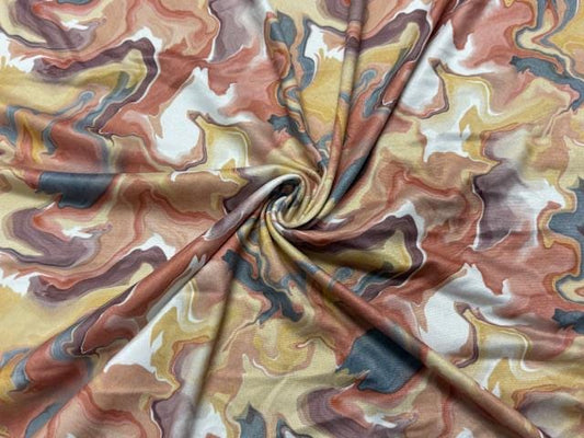 Marble DBP Print #2016 Double Brushed Polyester Spandex Apparel Stretch Fabric 190 GSM 58"-60" Wide By The Yard