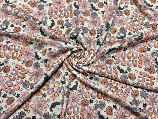 Brittany Frost Designs Hocus Pocus DBP Print #2027 Double Brushed Polyester Spandex Apparel Stretch Fabric 190 GSM 58"-60" Wide By The Yard