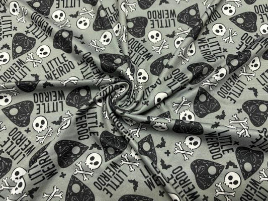 Brittany Frost Designs Weirdo DBP Print #2030 Double Brushed Polyester Spandex Apparel Stretch Fabric 190 GSM 58"-60" Wide By The Yard