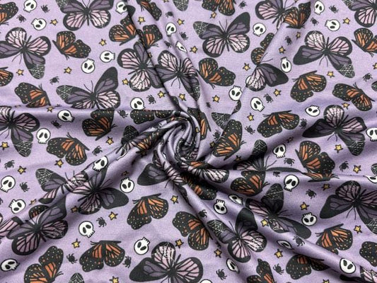 Brittany Frost Designs Butterflies DBP Print #2033 Double Brushed Polyester Spandex Apparel Stretch Fabric 190 GSM 58"-60" Wide By The Yard