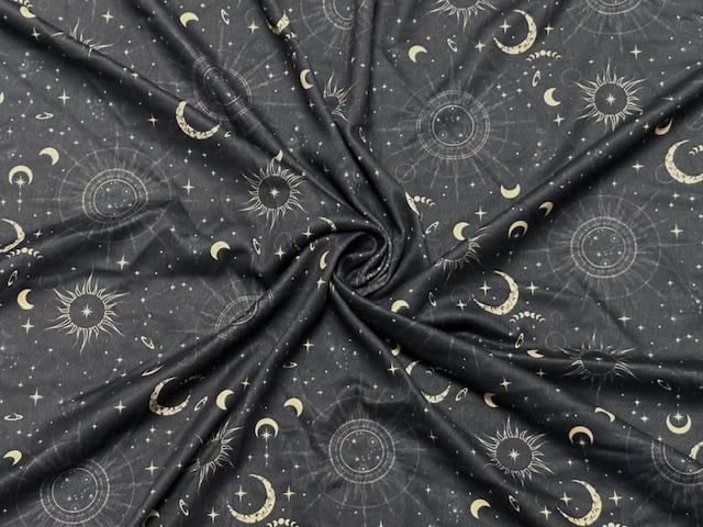 Constellations DBP Print #1087 Double Brushed Polyester Spandex Apparel Stretch Fabric 190 GSM 58"-60" Wide By The Yard