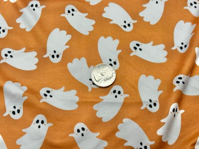 Ghosts DBP Print #1099 Double Brushed Polyester Spandex Apparel Stretch Fabric 190 GSM 58"-60" Wide By The Yard