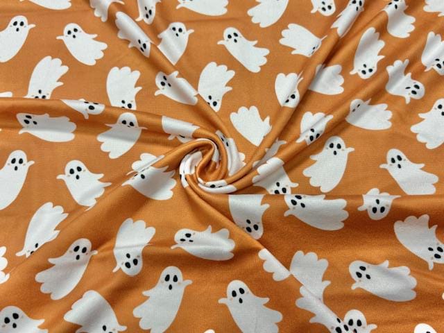 Ghosts DBP Print #1099 Double Brushed Polyester Spandex Apparel Stretch Fabric 190 GSM 58"-60" Wide By The Yard