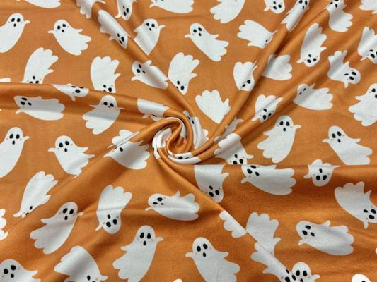 Ghosts DBP Print #1099 Double Brushed Polyester Spandex Apparel Stretch Fabric 190 GSM 58"-60" Wide By The Yard