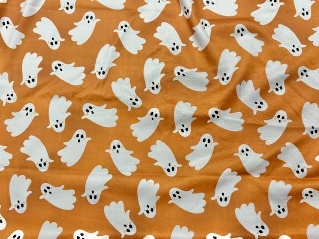 Ghosts DBP Print #1099 Double Brushed Polyester Spandex Apparel Stretch Fabric 190 GSM 58"-60" Wide By The Yard