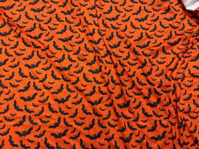 Bats DBP Print #2005 Double Brushed Polyester Spandex Apparel Stretch Fabric 190 GSM 58"-60" Wide By The Yard