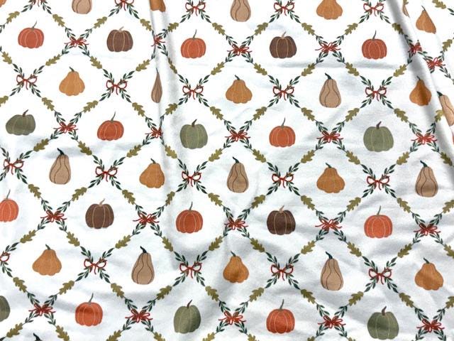 Trellis Pumpkin DBP Print #2008 Double Brushed Polyester Spandex Apparel Stretch Fabric 190 GSM 58"-60" Wide By The Yard