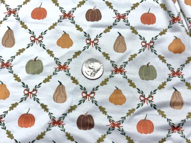 Trellis Pumpkin DBP Print #2008 Double Brushed Polyester Spandex Apparel Stretch Fabric 190 GSM 58"-60" Wide By The Yard