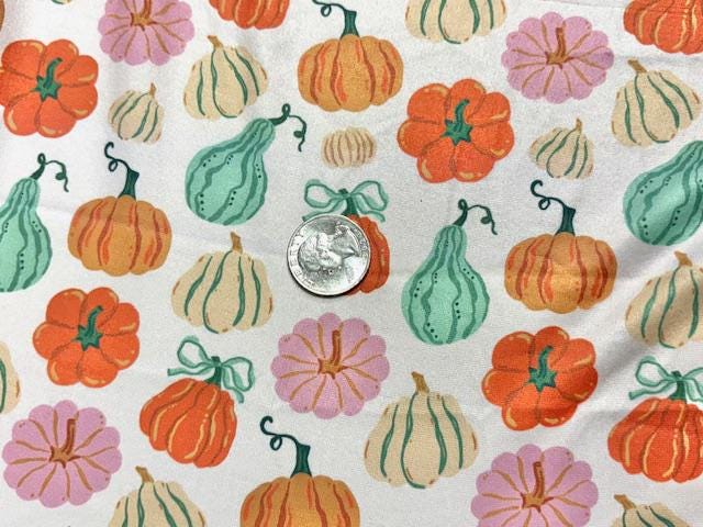 Pumpkin DBP Print #2015 Double Brushed Polyester Spandex Apparel Stretch Fabric 190 GSM 58"-60" Wide By The Yard