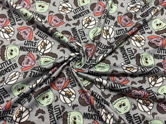 Brittany Frost Designs Monster DBP Print #2032 Double Brushed Polyester Spandex Apparel Stretch Fabric 190 GSM 58"-60" Wide By The Yard