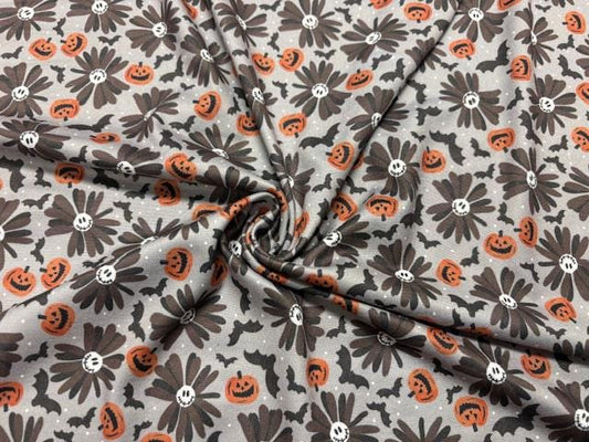 Brittany Frost Designs Halloween DBP Print #2036 Double Brushed Polyester Spandex Apparel Stretch Fabric 190 GSM 58"-60" Wide By The Yard