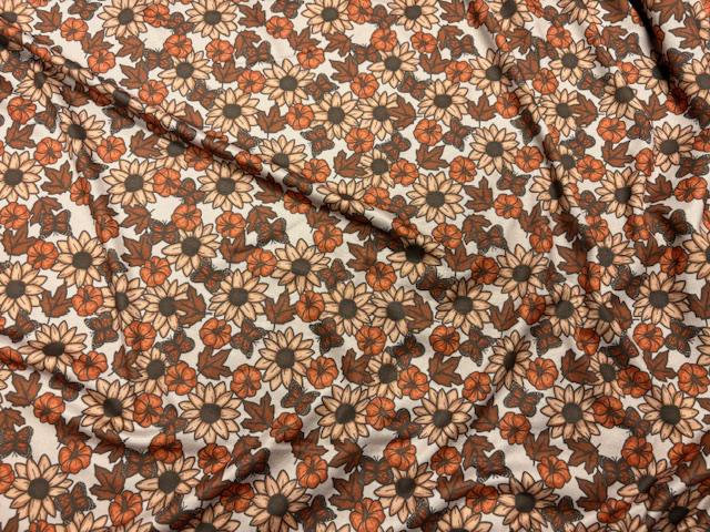 Brittany Frost Designs Fall DBP Print #2037 Double Brushed Polyester Spandex Apparel Stretch Fabric 190 GSM 58"-60" Wide By The Yard