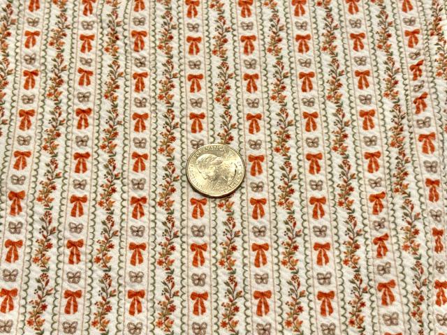 Fall Bows Bullet Print #1092 Ribbed Scuba Techno Double Knit 2-Way Stretch Poly Spandex Apparel Craft Fabric 58"-60" Wide BTY