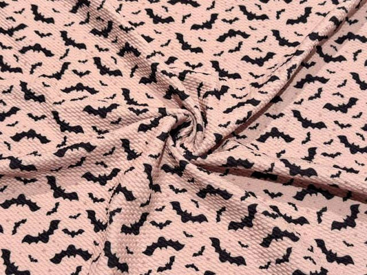 Bats Bullet Print #1095 Ribbed Scuba Techno Double Knit 2-Way Stretch Poly Spandex Apparel Craft Fabric 58"-60" Wide BTY