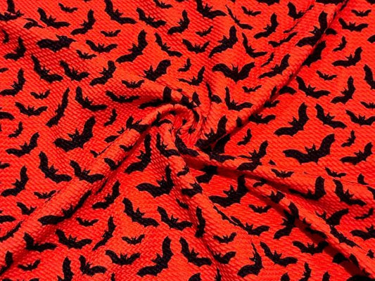 Bats Bullet Print #2005 Ribbed Scuba Techno Double Knit 2-Way Stretch Poly Spandex Apparel Craft Fabric 58"-60" Wide BTY