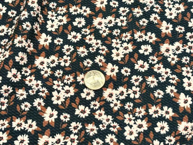 Floral Bullet Print #2007 Ribbed Scuba Techno Double Knit 2-Way Stretch Poly Spandex Apparel Craft Fabric 58"-60" Wide BTY