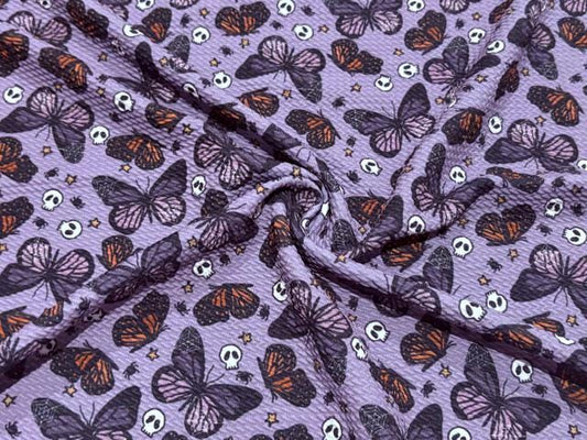 Brittany Frost Designs Butterfly Bullet Print #2033 Ribbed Scuba Double Knit Stretch Poly Spandex Apparel Craft Fabric 58"-60" Wide BTY