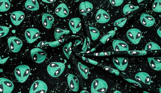 Alien Bullet Print #1082 Ribbed Scuba Techno Double Knit 2-Way Stretch Poly Spandex Apparel Craft Fabric 58"-60" Wide BTY