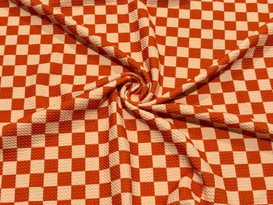 Checkerboard Bullet Print #2024 Ribbed Scuba Techno Double Knit 2-Way Stretch Poly Spandex Apparel Craft Fabric 58"-60" Wide BTY