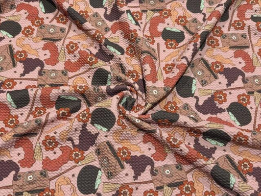 Brittany Frost Designs Hocus Pocus Bullet Print #2028 Ribbed Scuba Double Knit Stretch Poly Spandex Apparel Craft Fabric 58"-60" Wide BTY