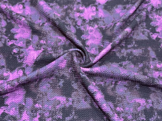 Brittany Frost Designs Tie Dye Bullet Print #2029 Ribbed Scuba Double Knit Stretch Poly Spandex Apparel Craft Fabric 58"-60" Wide BTY