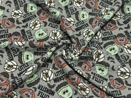 Brittany Frost Designs Little Monster Bullet Print #2032 Ribbed Scuba Double Knit Stretch Poly Spandex Apparel Craft Fabric 58"-60" Wide BTY