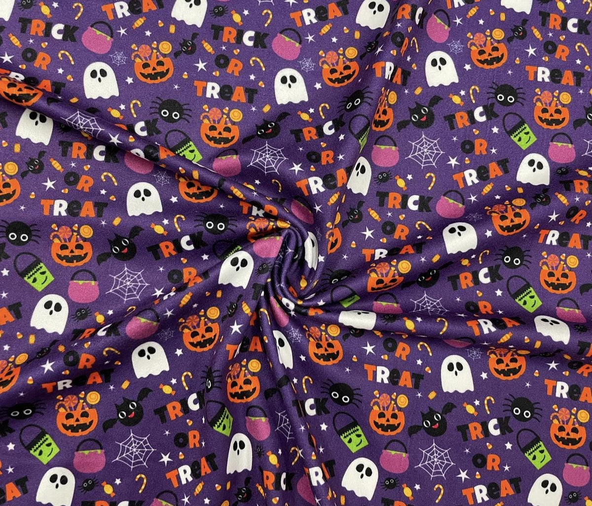 Swimwear Fabric Halloween Activewear Print #326 Polyester Spandex Stretch By The Yard
