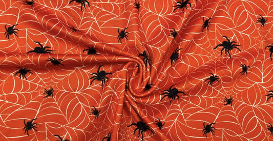 Swimwear Fabric Spider Cobweb Activewear Print #336 Polyester Spandex Stretch By The Yard
