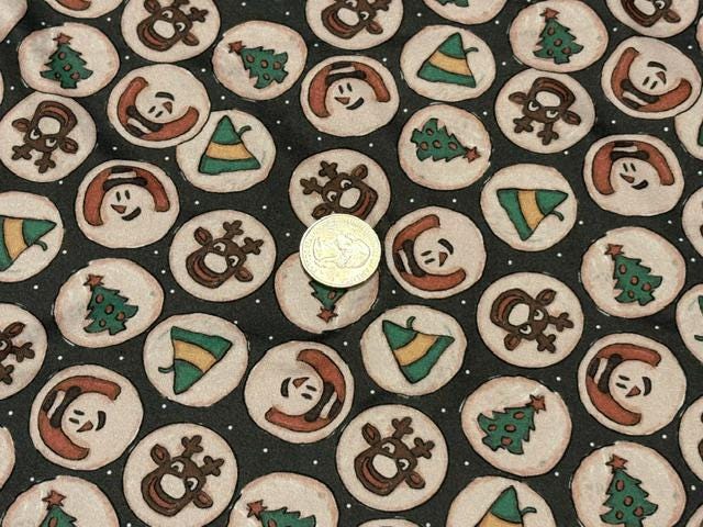 Brittany Frost Designs Xmas Cookie DBP Print #2049 Double Brushed Polyester Spandex Apparel Stretch Fabric 190 GSM 58"-60" Wide By The Yard