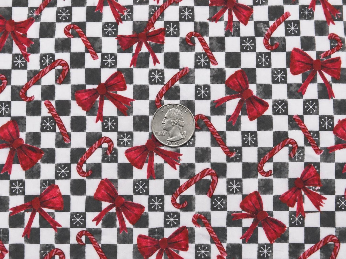 Brittany Frost Designs Xmas Check Super Scuba Techno Print #2051 Double Knit Stretch Fabric Poly Spandex Fabric 58"-60" Wide By The Yard