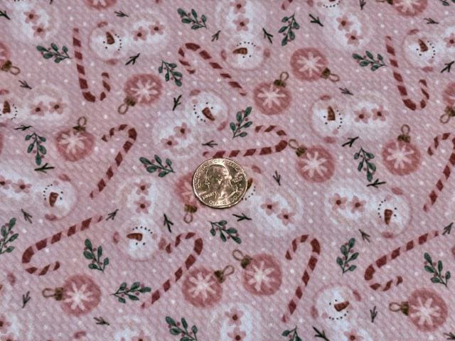 Brittany Frost Designs Xmas Ornament Bullet Print #2053 Ribbed Scuba Double Knit Stretch Poly Spandex Apparel Craft Fabric 58"-60" Wide BTY