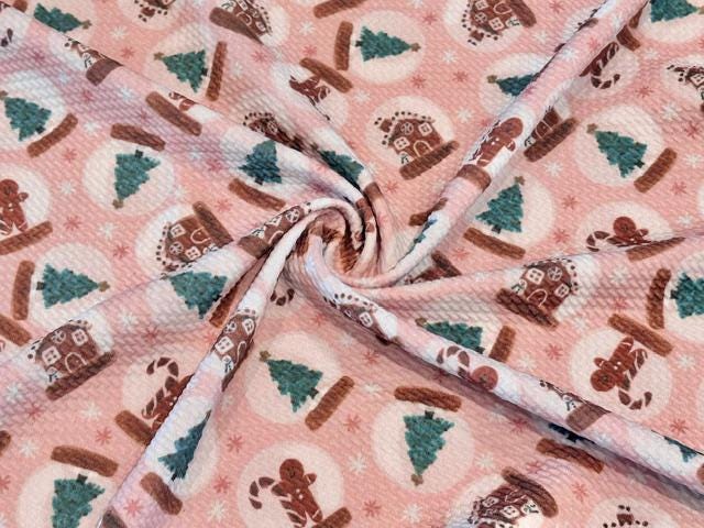 Brittany Frost Designs Xmas Snowglobe Bullet Print #2057 Ribbed Scuba Double Knit Stretch Poly Spandex Apparel Craft Fabric 58"-60" Wide BTY