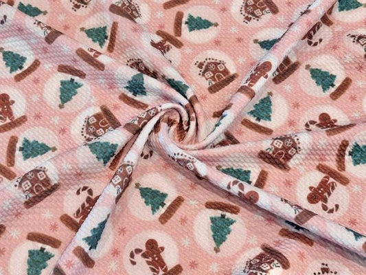 Brittany Frost Designs Xmas Snowglobe Bullet Print #2057 Ribbed Scuba Double Knit Stretch Poly Spandex Apparel Craft Fabric 58"-60" Wide BTY