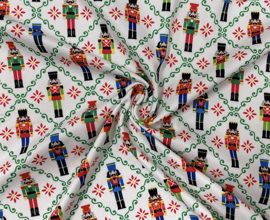 Swimwear Fabric Nutcracker Activewear Print #270 Polyester Spandex Stretch By The Yard