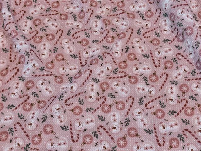 Brittany Frost Designs Xmas Ornament Bullet Print #2053 Ribbed Scuba Double Knit Stretch Poly Spandex Apparel Craft Fabric 58"-60" Wide BTY
