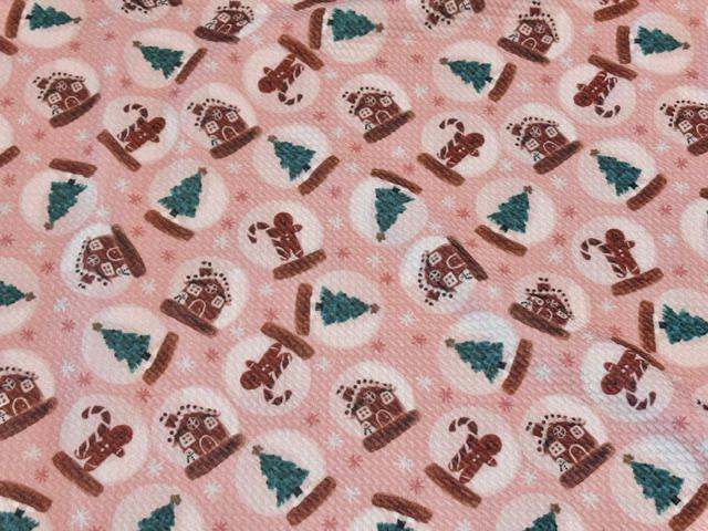 Brittany Frost Designs Xmas Snowglobe Bullet Print #2057 Ribbed Scuba Double Knit Stretch Poly Spandex Apparel Craft Fabric 58"-60" Wide BTY