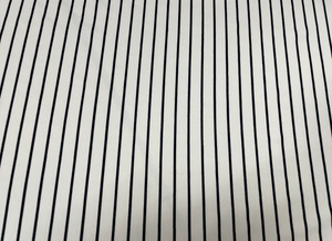 Navy White Vertical Stripe DBP Print #367 Double Brushed Polyester Spandex Apparel Stretch Fabric 190 GSM 58"-60" Wide By The Yard