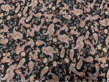 Load image into Gallery viewer, Paisley Western Floral DBP Print #762 Double Brushed Polyester Spandex Apparel Stretch Fabric 190 GSM 58&quot;-60&quot; Wide By The Yard