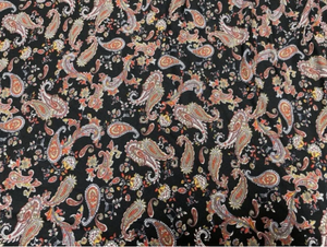 Paisley Western Floral DBP Print #762 Double Brushed Polyester Spandex Apparel Stretch Fabric 190 GSM 58"-60" Wide By The Yard